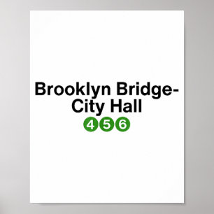Poster Sinais da Estação de Metrô de Nova York da Ponte d