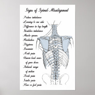 Poster Sinais da quiroterapia espinal do desalinhamento