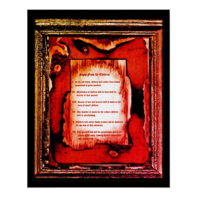 Póster Sinais Das Crianças (Frente)