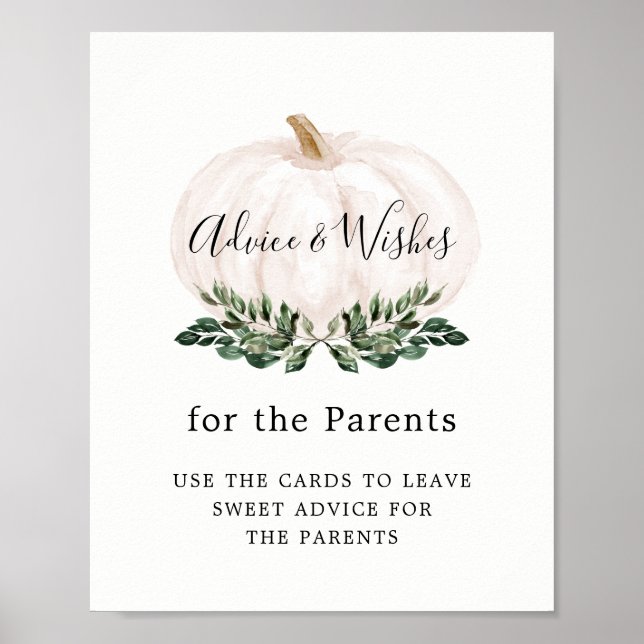 Poster Sinais de Aconselhamento e Desejo da Pumpkin Branc (Frente)