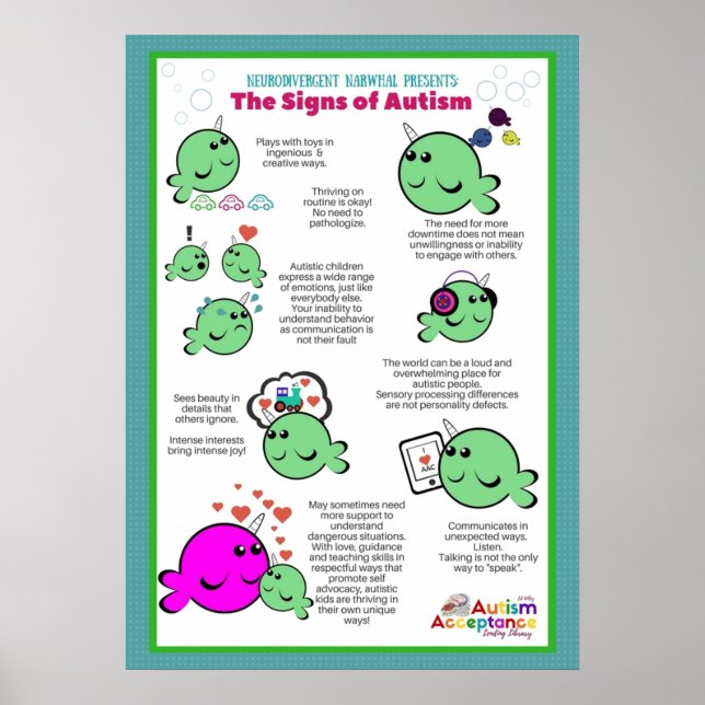 Poster Sinais de autismo (Frente)