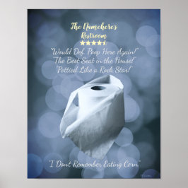 Poster Sinais de Banheiro Divertido, Arte de Parede