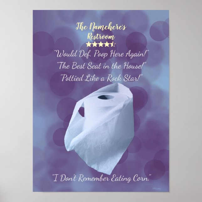 Poster Sinais de Banheiro Divertido, Arte de Parede, Deci (Frente)