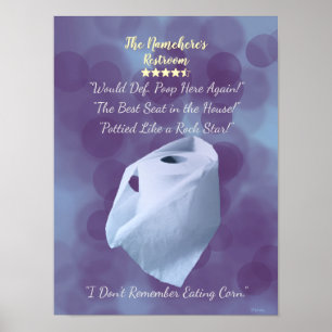 Poster Sinais de Banheiros Diversão, Arte de Parede, Dec