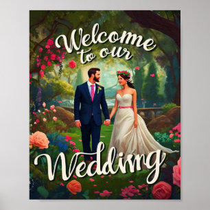 Poster Sinais de "Bem-vindo ao Nosso Casamento"