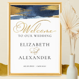 Poster Sinais de boas-vindas | Abstrato de Aquarela