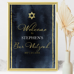 Poster Sinais de boas-vindas do bar Mitzvah Abstrato de