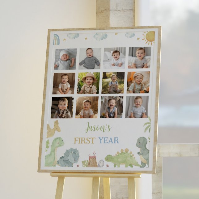 Poster Sinais de Cartaz de Foto do Primeiro Ano de Aniver (Criador carregado)