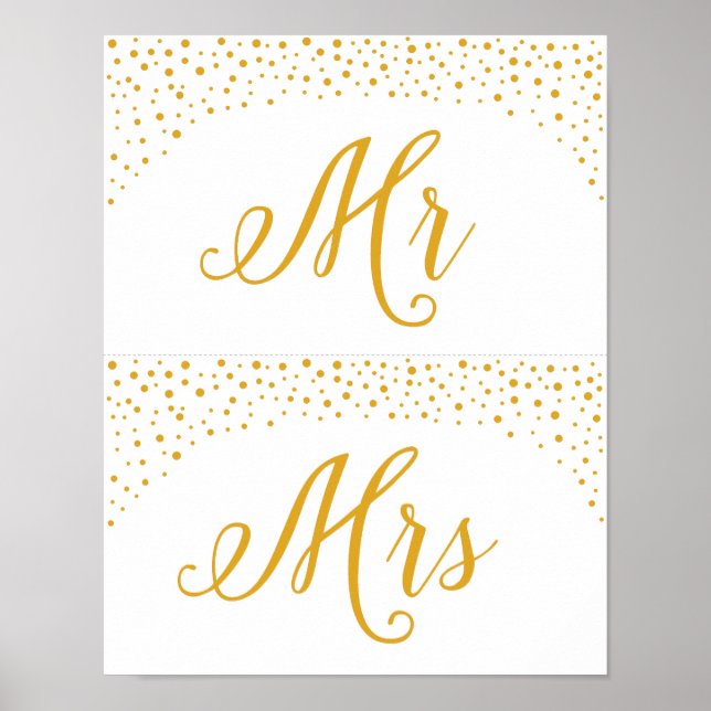 Poster Sinais de Casamento - Sinal de Confetti para as Pr (Frente)