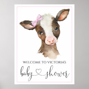 Poster Sinais de Chá de Bebê Fazenda Menina