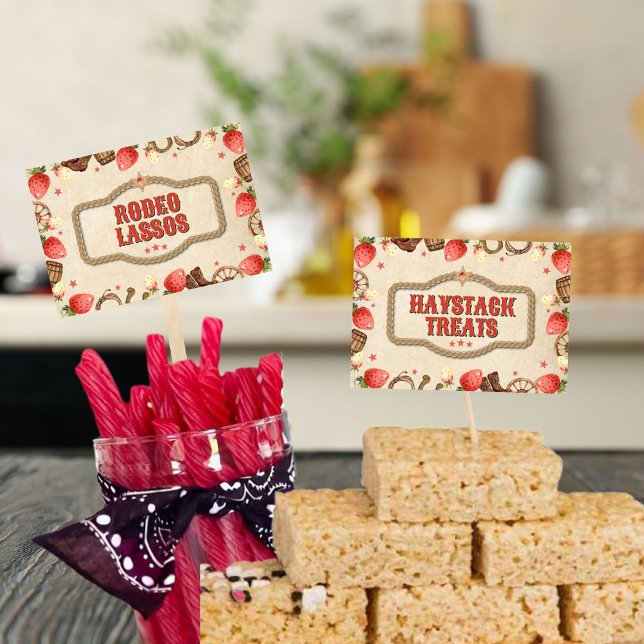 Poster Sinais de Comida de Festa de aniversário do Strawb (Criador carregado)