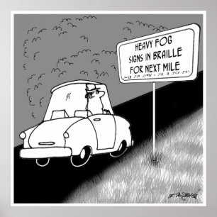 Poster Sinais de estrada em Braille