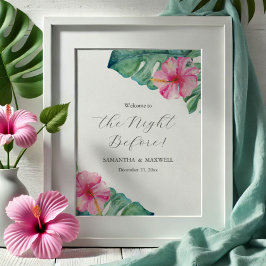 Poster Sinais de Janto de Ensaio de Casamento Flores de H