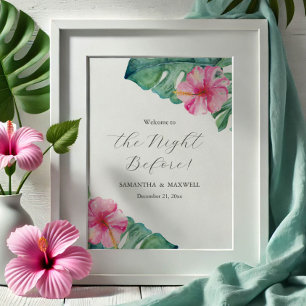 Poster Sinais de Janto de Ensaio de Casamento Flores de H