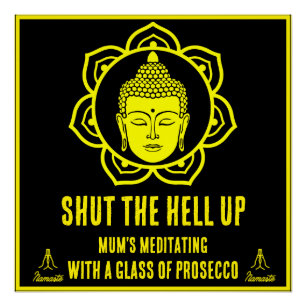 Póster Sinais de Meditação de Mães Engraçadas