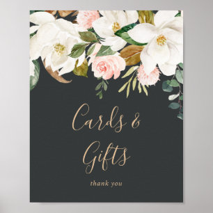 Poster Sinais pretos elegante dos cartões e dos presente