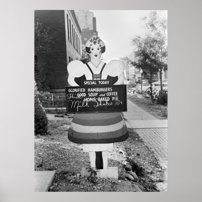 Póster Sinais publicitários de Hamburgers Glorificados -  (Frente)