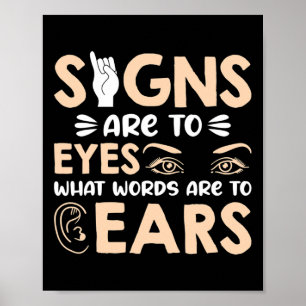 Poster Sinais São Minhas Palavras Para O Meu Olho Sinal A