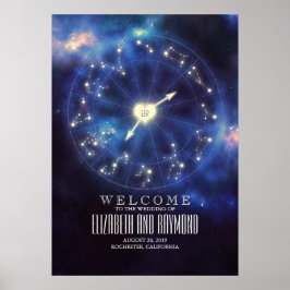 Poster Sinais Zodiac | Símbolo de Boas-vindas de Constela
