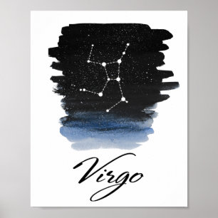 Poster sinal astrológico do vírus