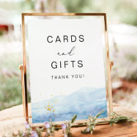 Sinal BLAKELY Sky Blue Watercolor Cards & Gifts