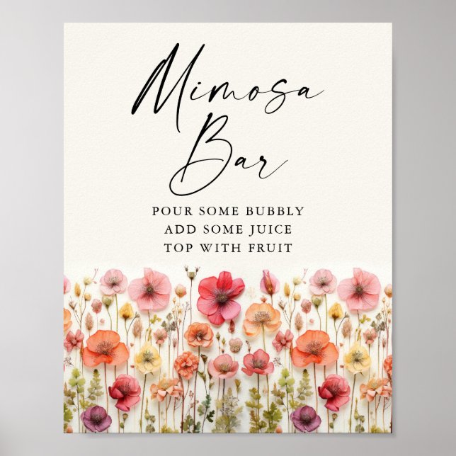 Poster Sinal Bloom Bridal Mimosa (Frente)