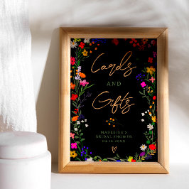 Poster Sinal bravo das flores brilhantes do amor moderno