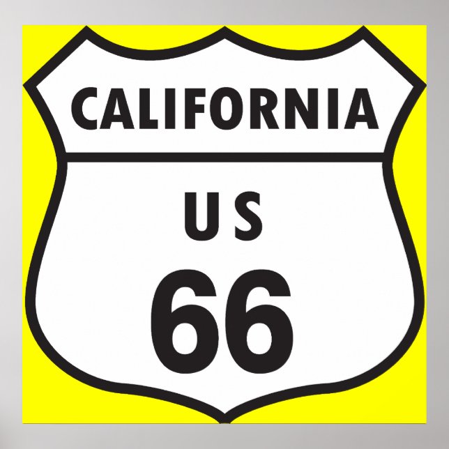 Póster Sinal California US 66 (Frente)