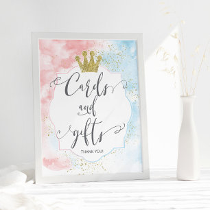 Poster Sinal "Cartões e presentes", Revelação de Gêne