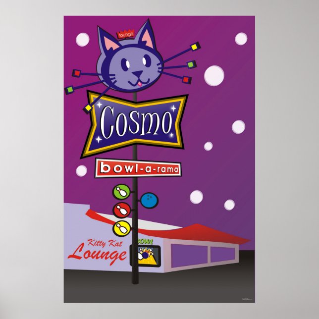 Poster Sinal Cosmo Bowl-A-Rama (Frente)