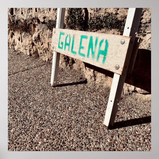 Poster sinal da calçada de galena (Frente)