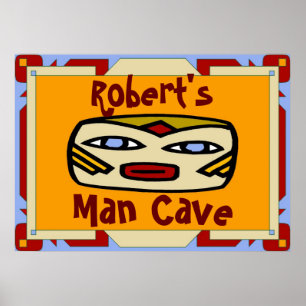 Póster Sinal da caverna do homem (edite o nome)