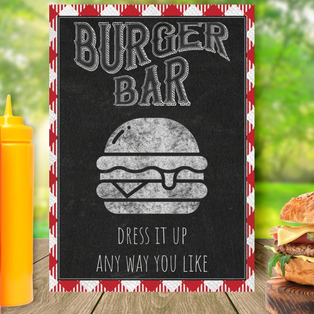 Poster Sinal da Churrascaria Burger Bar I Do BBQ (Criador carregado)