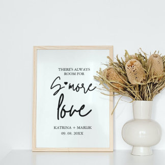 Poster Sinal da estação de amor do casamento minimalista
