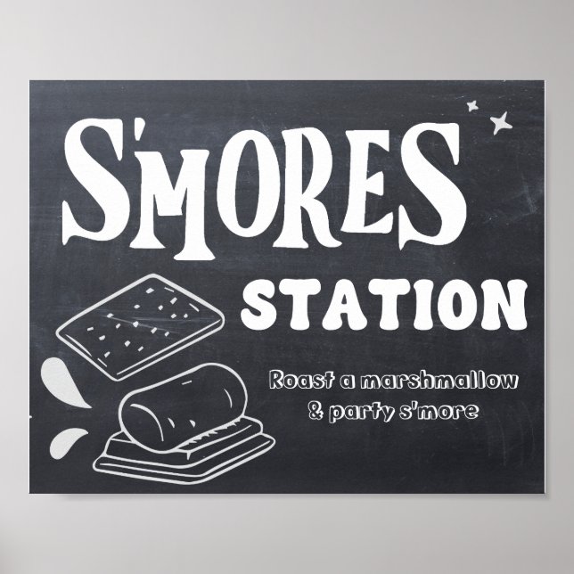 Poster Sinal da estação S'mores (Frente)