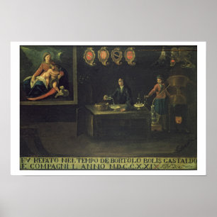Poster Sinal da guilda dos farmacêuticos Venetian, 1729