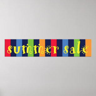 Poster Sinal da janela da venda do verão