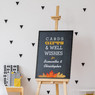 Póster Sinal da mesa do presente de casamento do quadro