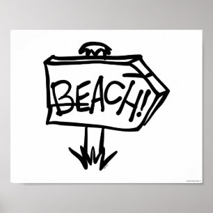 Póster Sinal da praia