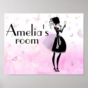 Póster Sinal da sala de crianças personalizadas