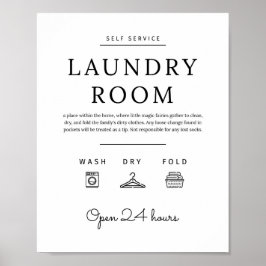Poster Sinal da sala de lavanderia, Arte da sala de utili
