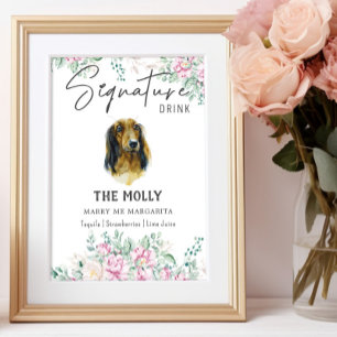 Poster Sinal Dachshund Signature Drink Signature