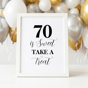 Poster Sinal de 70 é Doce, Pegue um Agrado