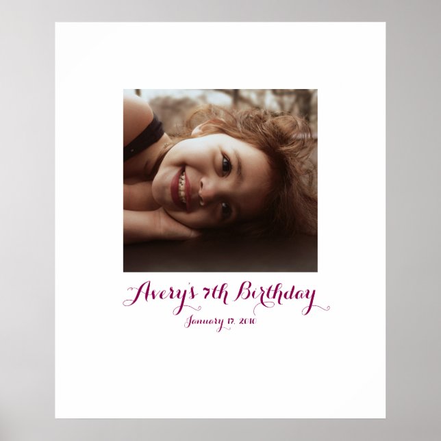 Poster Sinal de 7 de Sétimo aniversário no Conselho 7 (Frente)