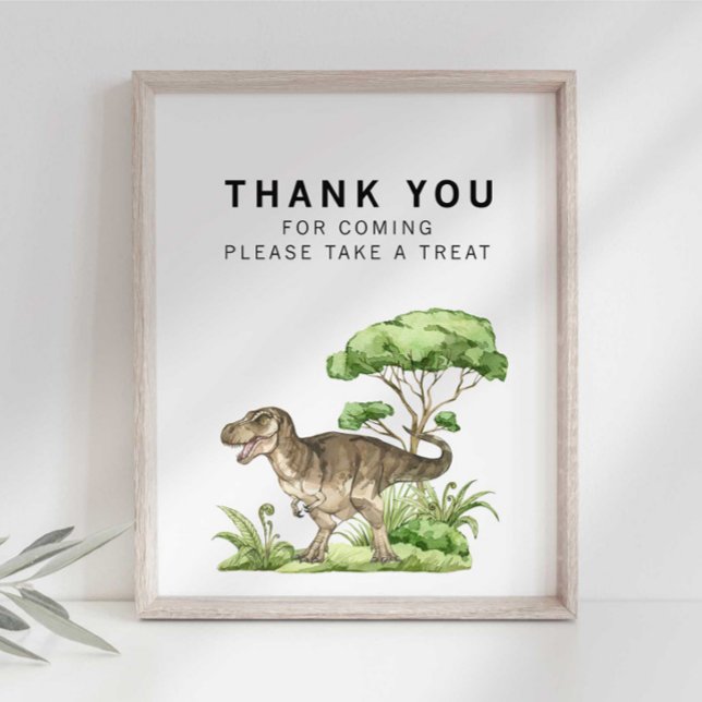 Poster Sinal de Agradecimento de Dinossauro Jurássico em  (Criador carregado)