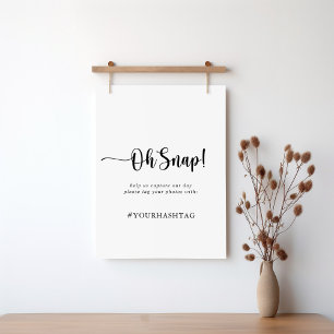 Poster Sinal de Ajuste de Casamento de Caligrafia Minimal
