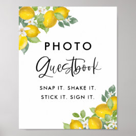 Poster Sinal de Álbum de Fotos de Noiva Limão