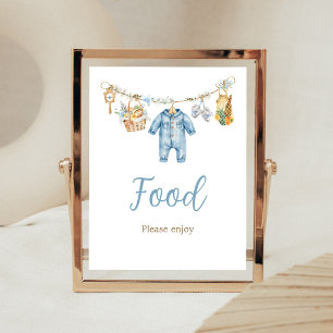 Poster Sinal de Alimentação para Chás de Bebê Menino Cult