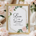 Poster Sinal De Amor Geométrico Floral, Rosa Blush, É Bon<br><div class="desc">Sinal De Amor Geométrico Floral,  Rosa Blush,  É Bonito</div>