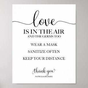 Poster Sinal de Amor no Ar Mas Germes Também Estão